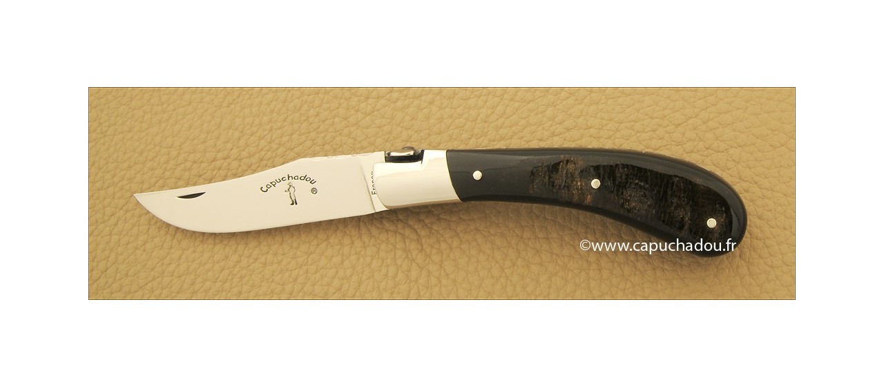 Capuchadou 10 cm "Guilloché", Buffle brut Capuchadou 10 cm "Guilloché", Buffle brut