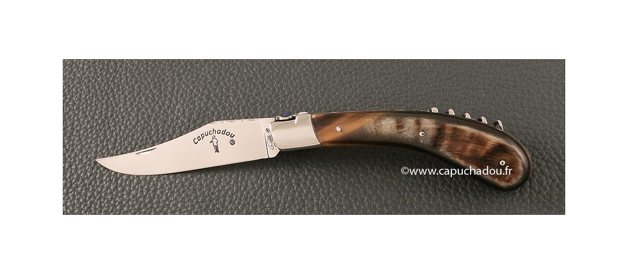 Le "Capuchadou Guilloché" 12 cm Tire-bouchon, Bélier noir Le "Capuchadou Guilloché" 12 cm Tire-bouchon, Bélier noir