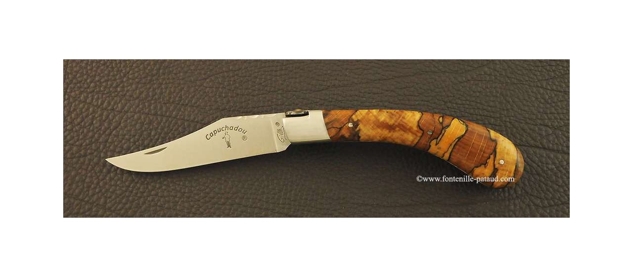 Le "Capuchadou - Guilloché" 12 cm, Hêtre stabilisé debout Le "Capuchadou - Guilloché" 12 cm, Hêtre stabilisé debout