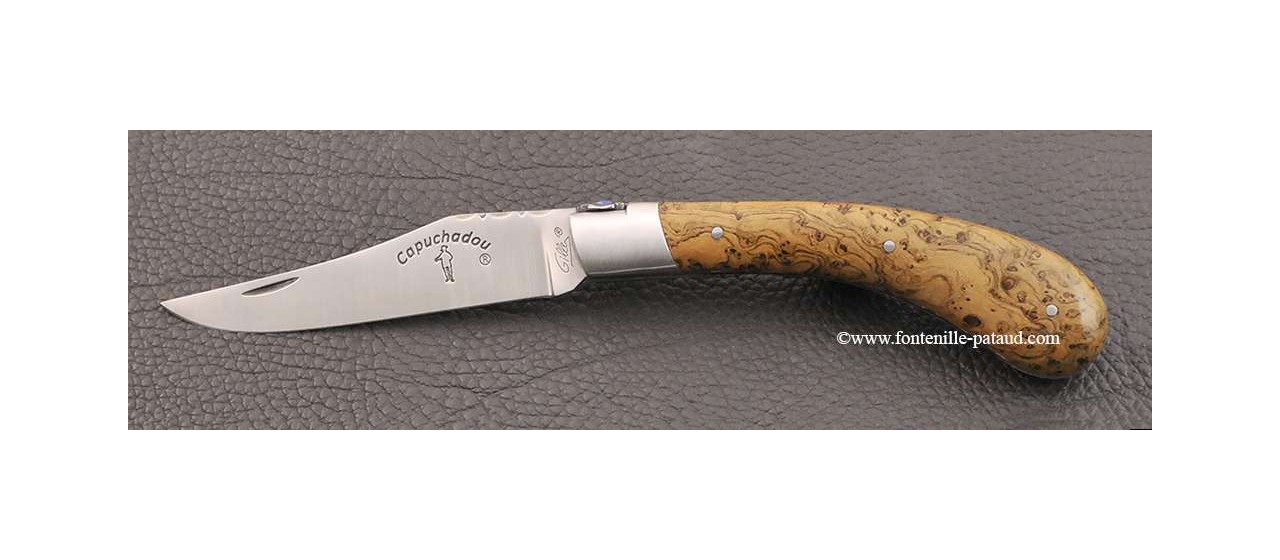 Le "Capuchadou - Guilloché" 12 cm, Loupe de teck Le "Capuchadou - Guilloché" 12 cm, Loupe de teck