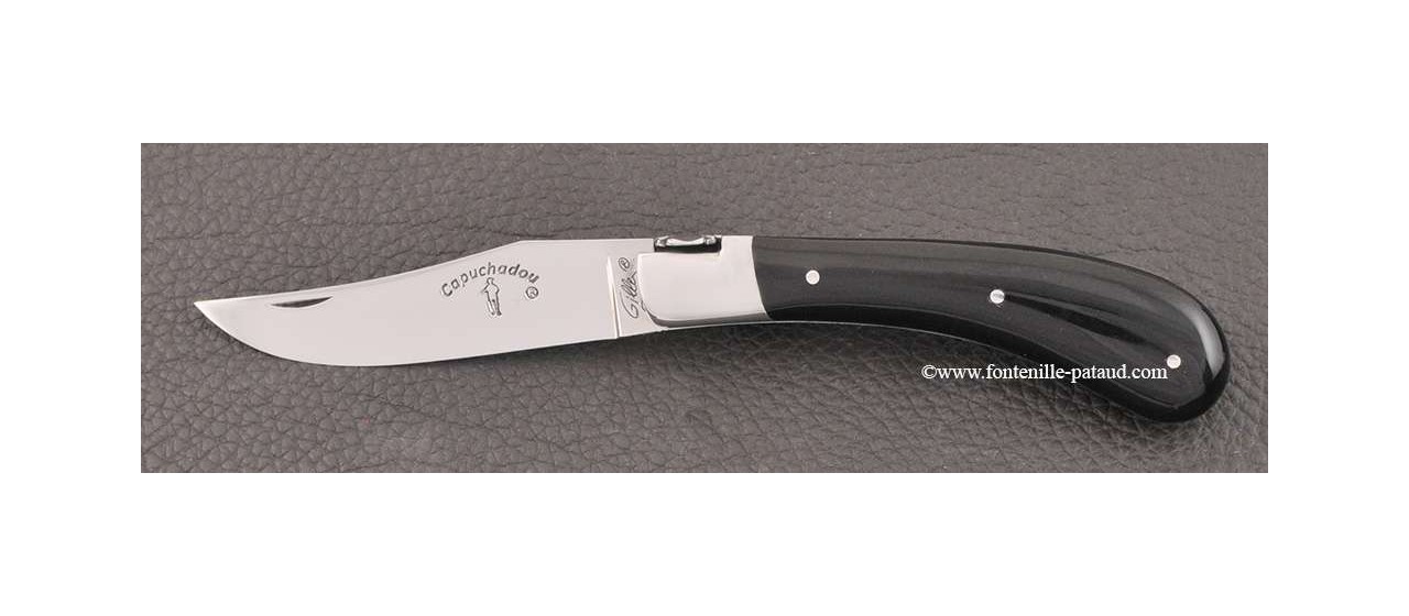 "Le Capuchadou" 10 cm hand made knife, buffalo horn "Le Capuchadou" 10 cm hand made knife, buffalo horn